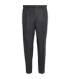 Barena Venezia Straight Leg Trousers With Back Pockets And Belt Loops In Gray