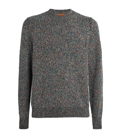 Barena Venezia Wool Speckled-knit Sweatshirt In Brown