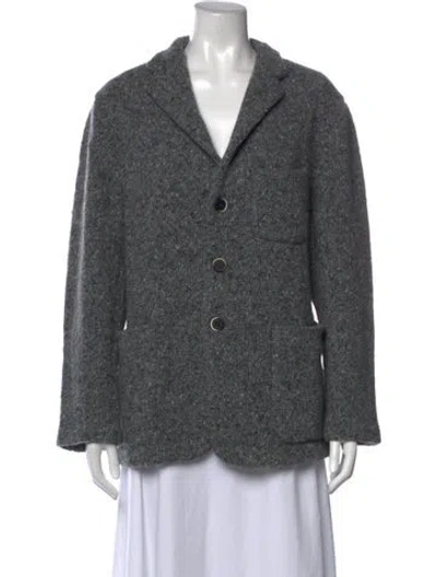 Pre-owned Barena Venezia Wool Tweed Pattern Sweater W/ Tags In Grey