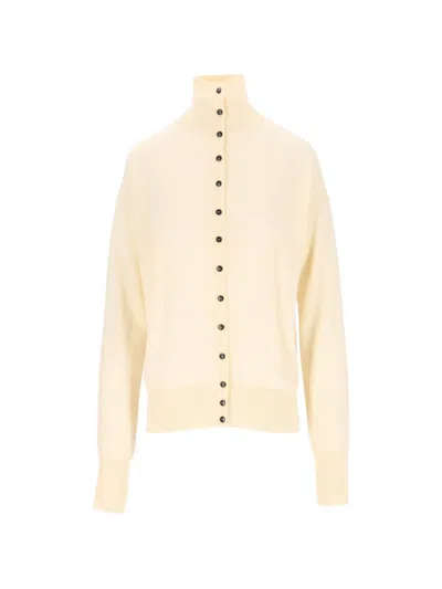 Barena Venezia Zea Piuma High-neck Button-up Cardigan In Neutral