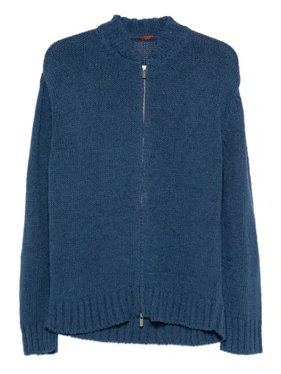 Barena Venezia Zip-fastening Cardigan In Blue