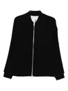 Barena Venezia Zip-front Ribbed Jacket In Black