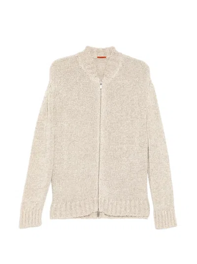 Barena Venezia Zip Knitted Cardigan In Brown