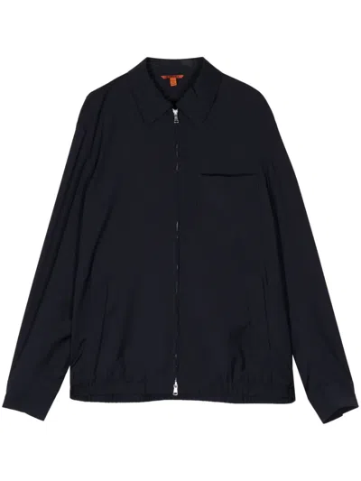 Barena Venezia Zip-up Wool Shirt Jacket In Blue