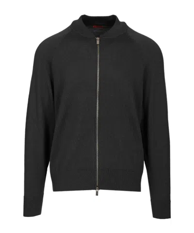 BARENA VENEZIA ZIP-FRONT RAGLAN-SLEEVE CARDIGAN