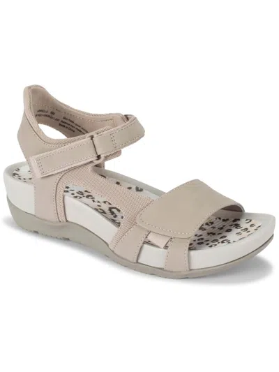 Baretraps Abrielle Womens Faux Leather Ankle Strap In Grey