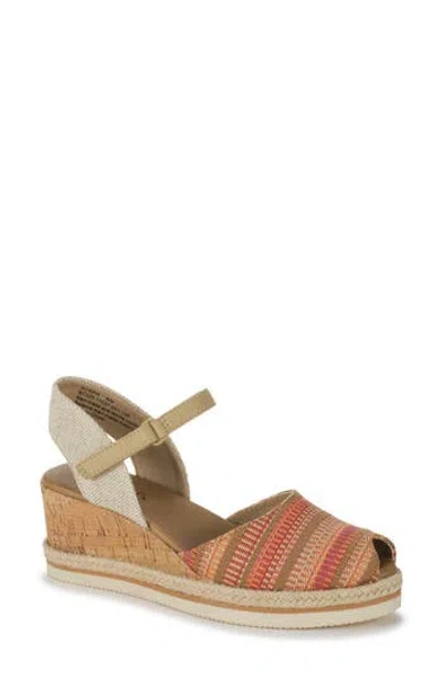 Baretraps Acadia Peep Toe Wedge Sandal In Multi