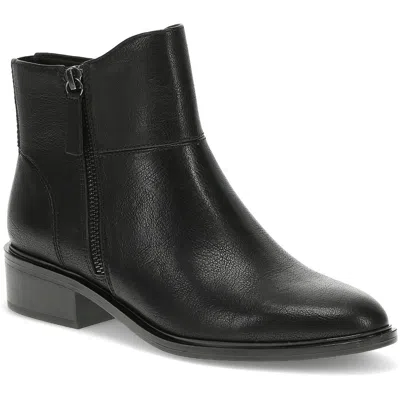 Baretraps Alna Womens Double Zipper Faux Leather Ankle Boots In Black