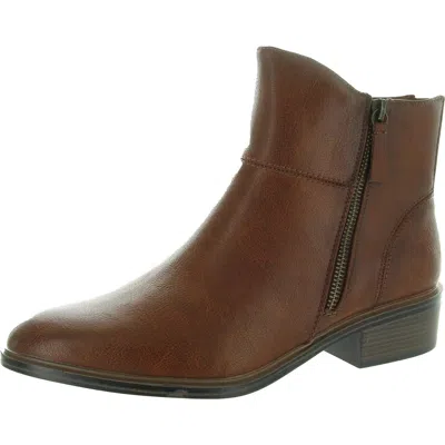 Baretraps Alna Womens Double Zipper Faux Leather Ankle Boots In Green