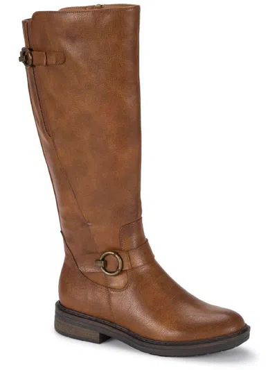 Baretraps Aphrodite Womens Zipper Flat Knee-high Boots In Brown