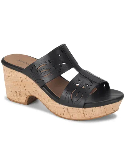 Baretraps Blenda Womens Almond Toe Casual Heels In Black