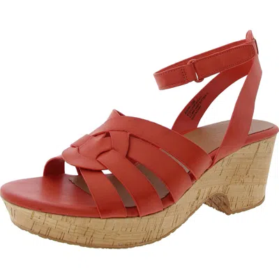 Baretraps Bonita Womens Cut-out Manmade Wedge Sandals In Multi