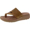 Baretraps Womens Toe Loop Manmade Flatform Sandals In Brown