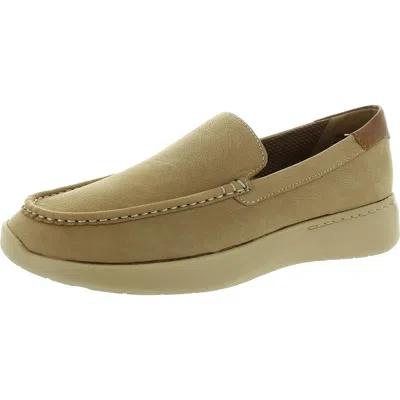 Baretraps Brogan Mens Solid Leather Slip-on Shoes In Beige