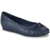 Baretraps Chainey Womens Ruffled Manmade Ballet Flats In Midnight