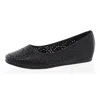 Baretraps Chika Womens Embossed Laser Cut Ballet Flats In Black