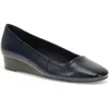 Baretraps Covette Womens Faux Leather Slip-on Ballet Flats In Blue