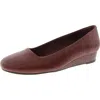 Baretraps Covette Womens Faux Leather Slip-on Ballet Flats In Mahogany