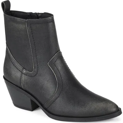 Baretraps Dainah Croc Embossed Faux Leather Western Bootie In Multi