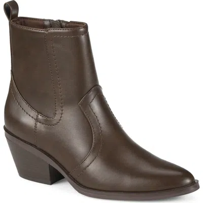 Baretraps Dainah Croc Embossed Faux Leather Western Bootie In Multi