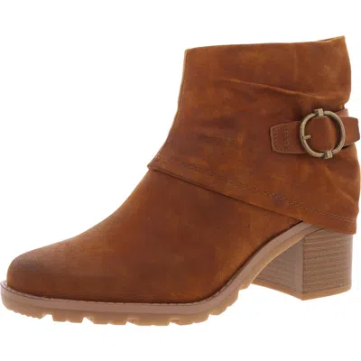 Baretraps Deborah Womens Zipper Faux Leather Booties In Brown