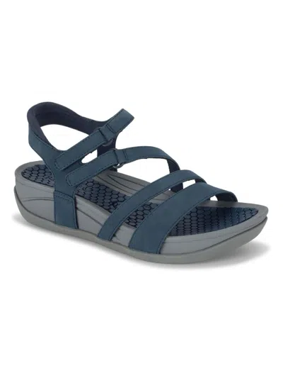 Baretraps Deena Womens Warm Casual Strappy Sandals In Blue
