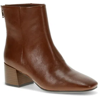 Baretraps Emilie Womens Zipper Faux Leather Booties In Mahogany