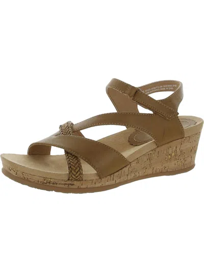 Baretraps Farah Womens Faux Leather Ankle Strap In Caramel