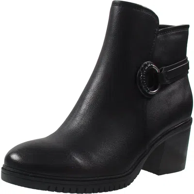 Baretraps Felicia Womens Faux Leather Zipper Booties In Black