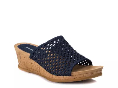 Baretraps Flossey Wedge Sandal In Blue