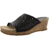 Baretraps Flossey Womens Cork Wedge Sandals In Black