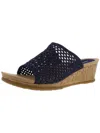 Baretraps Flossey Womens Cork Wedge Sandals In Blue