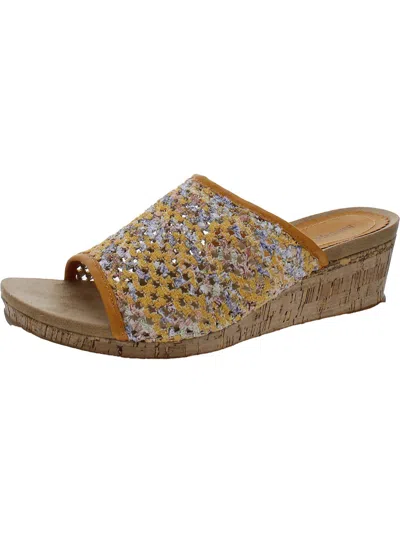 Baretraps Flossey Womens Cork Wedge Sandals In Multi