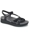 Baretraps Gidget Womens Faux Leather Round Toe Flatform Sandals In Black
