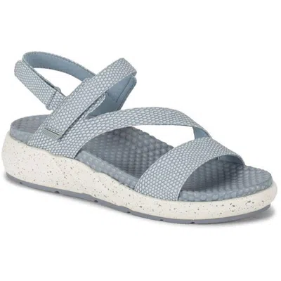 Baretraps Glena Womens Embossed Ankle Strap Flatform Sandals In Blue