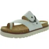 Baretraps Glenda Womens Buckle Footbed Sandals In White