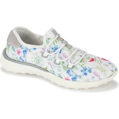 Baretraps Graciela Sneaker In White/multi Flower Print