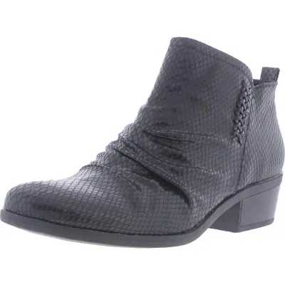 Baretraps Grafton Womens Faux Leather Ruched Ankle Boots In Multi