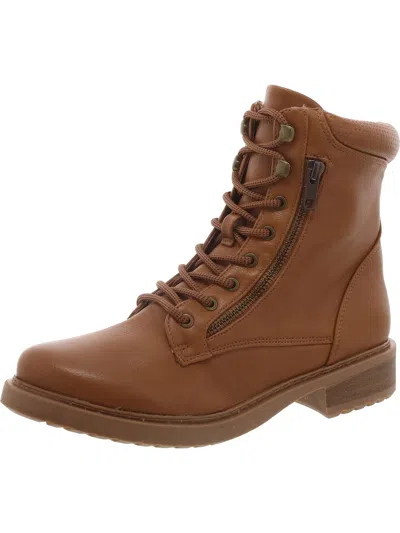 Baretraps Holden Womens Zipper Lace-up Combat & Lace-up Boots In Brown