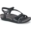 Baretraps Gidget Womens Faux Leather Round Toe Flatform Sandals In Black