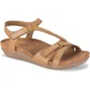 Baretraps Jaxen Womens Padded Insole Casual Wedge Sandals In Caramel