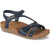 Baretraps Jaxen Womens Padded Insole Casual Wedge Sandals In Navy