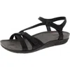 Baretraps Gidget Womens Faux Leather Round Toe Flatform Sandals In Black