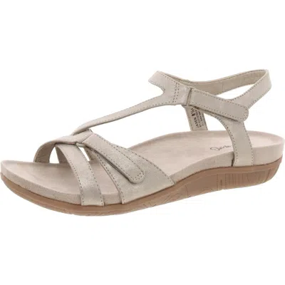 Baretraps Jaxen Womens Padded Insole Casual Wedge Sandals In White