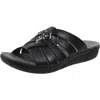 Baretraps Jaydin Womens Woven Faux Leather Slide Sandals