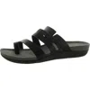 Baretraps Jorry Womens Faux Leather Open Toe Wedge Sandals In Black