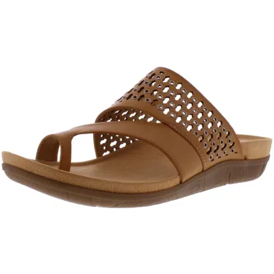 Baretraps Juny Womens Faux Leather Open Toe Slide Sandals In Multi