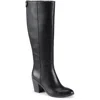 Baretraps Kiara Womens Block Heel Faux Leather Knee-high Boots In Black