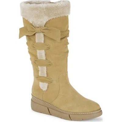 Baretraps Larenna Bow Tall Wedge Boot In Brown