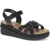 Baretraps Lena Womens Wedge Casual Footbed Sandals In Multi